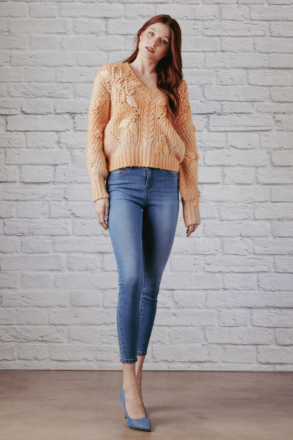 Mid Rise Push Up Ankle Skinny Jeans - Image 4