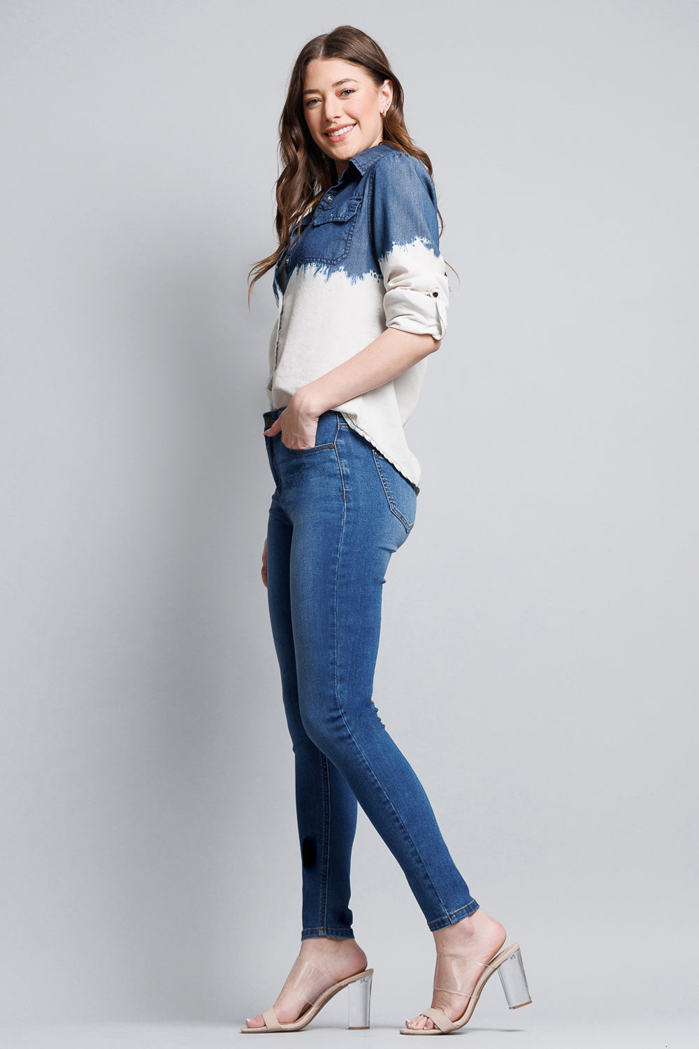 High Rise Classic Ankle Skinny Jeans - Image 5